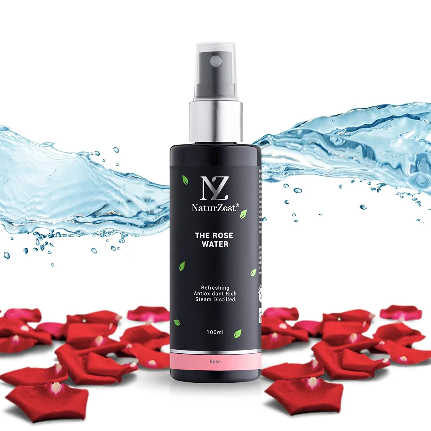 NaturZest facial Rose mist for glowing skin. face mist for sunburn relief