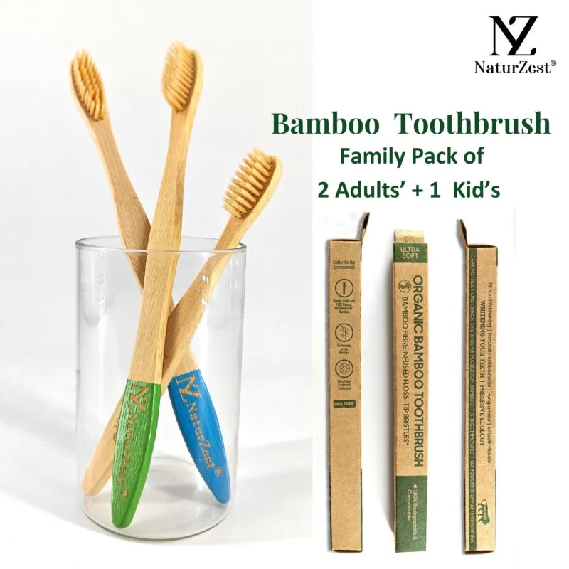 Sustainable Bamboo Toothbrush Family Pack