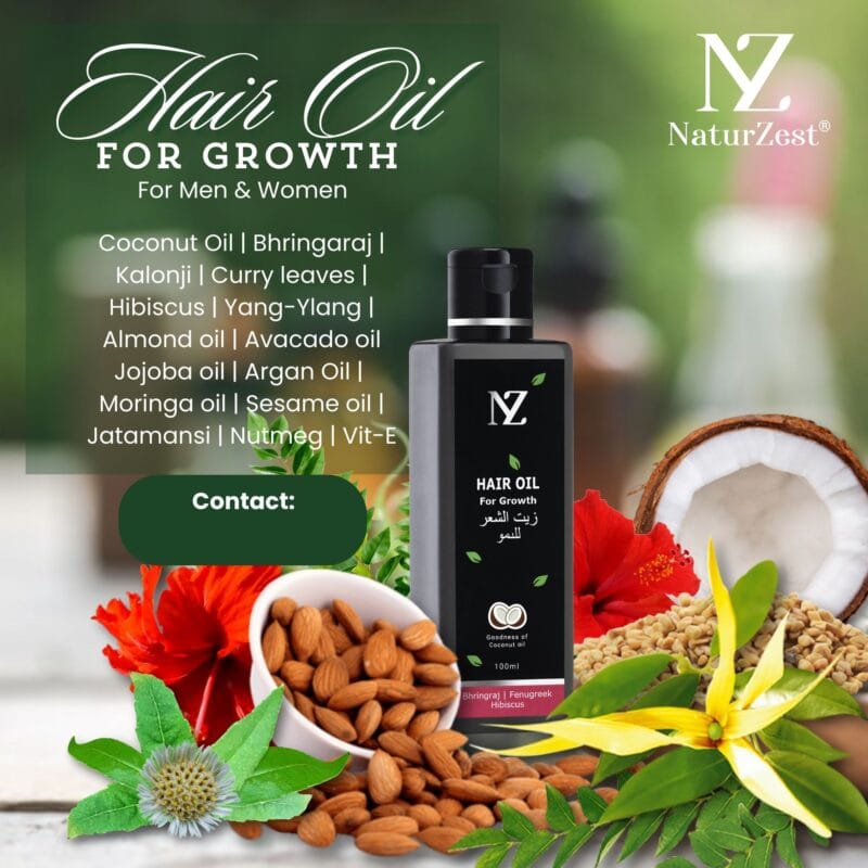 NaturZest Hair Oil for Growth – For Men & Women