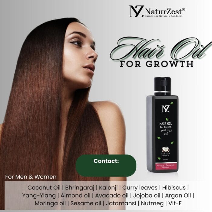NaturZest Hair Oil for Growth – For Men & Women