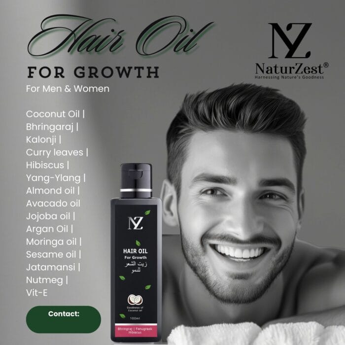 NaturZest Hair Oil for Growth – For Men & Women